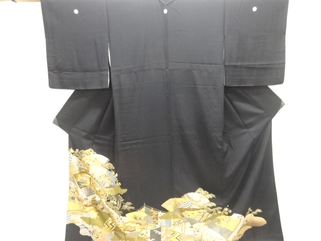 JAPANESE KIMONO / TOMESODE / EMBROIDERY / CARRIAGE